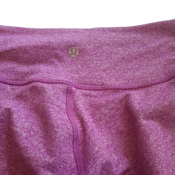 Lululemon Wunder Under Crop Heathered Paris Pink Leggings yoga Leggings size 6 - Picture 4 of 8